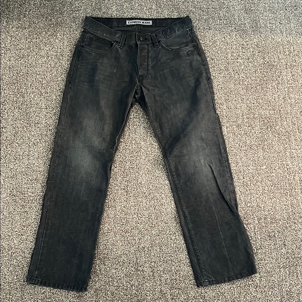 Express Black Straight Jeans Classic Style